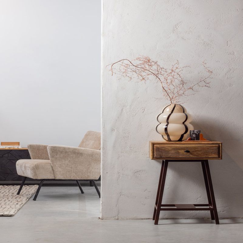 WOOOD Skybox Sidobord i Mangoträ och Metall, Naturell