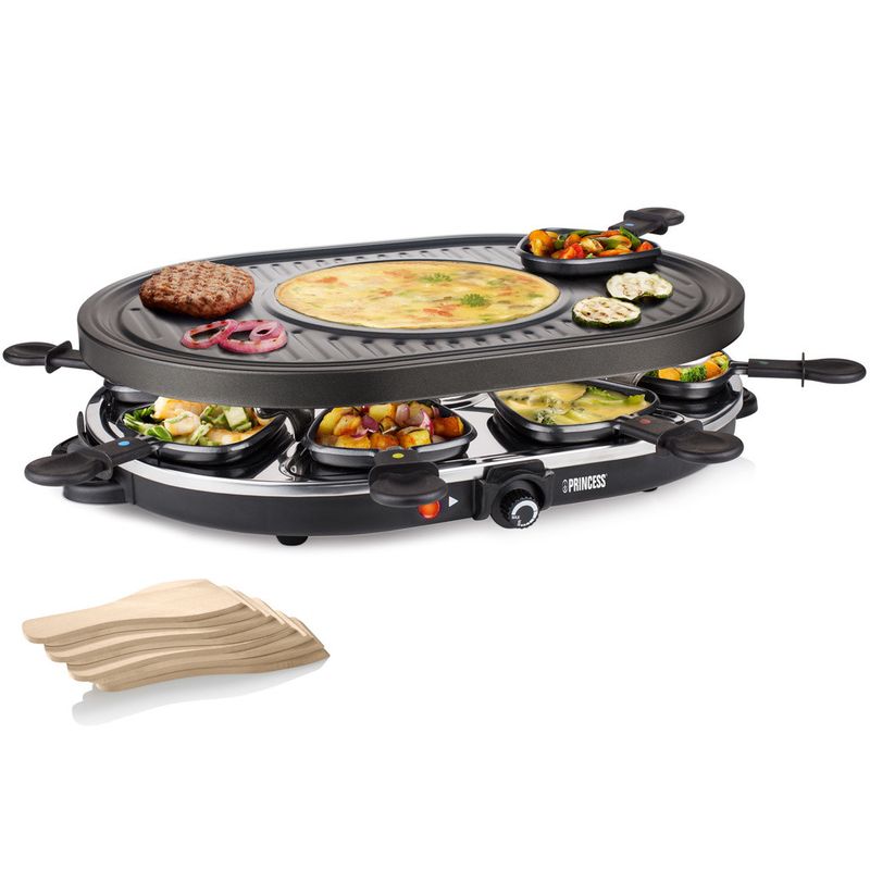 Princess Raclette 8 Oval Grill Party  162700   43X30cm grillplatta