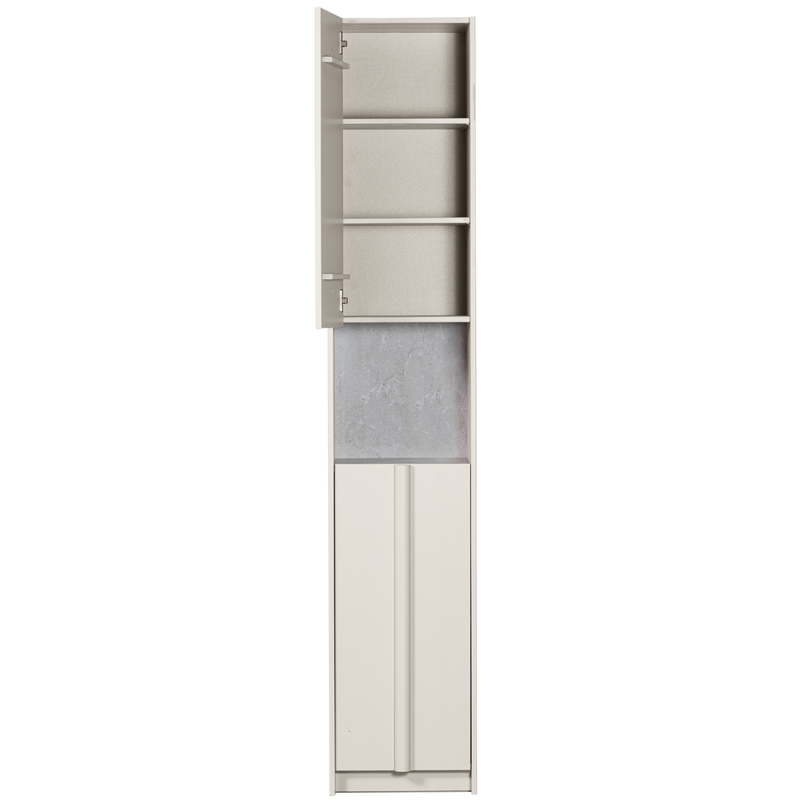 WOOOD Basu Litet Skåp 40cm Furu Dammet med Betongdekor