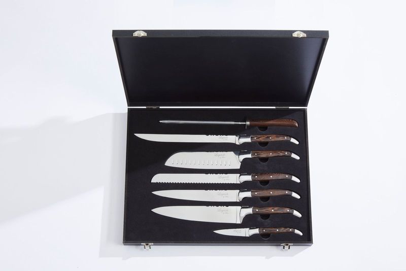 Laguiole By Hâws kockset med 7 delar med handtag i wengéträ