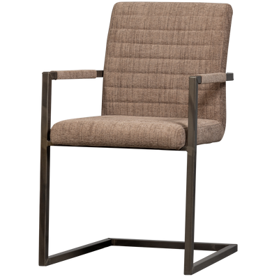 WOOOD Bas Matstol i Vävt Tyg Brun Melange 2 st