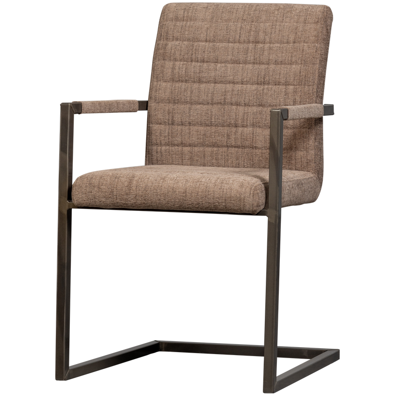 WOOOD Bas Matstol i Vävt Tyg Brun Melange 2 st