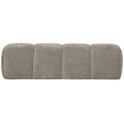 WOOOD MOJO Matbänk 164 cm Ribbad Tyg Mörk Sand