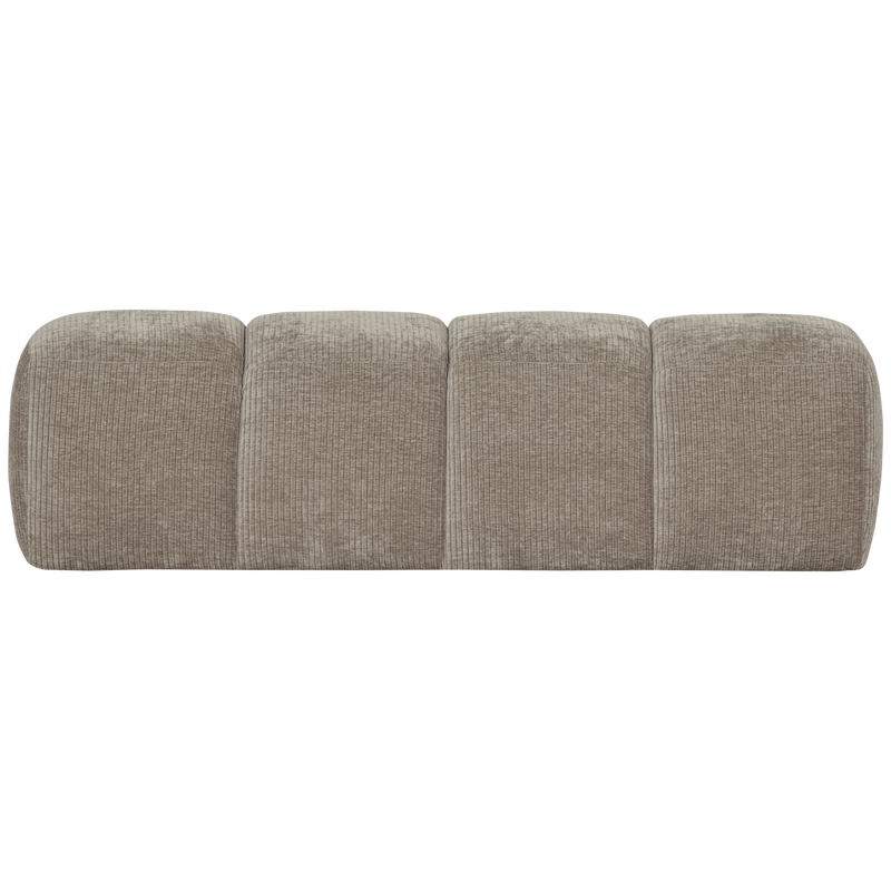 WOOOD MOJO Matbänk 164 cm Ribbad Tyg Mörk Sand