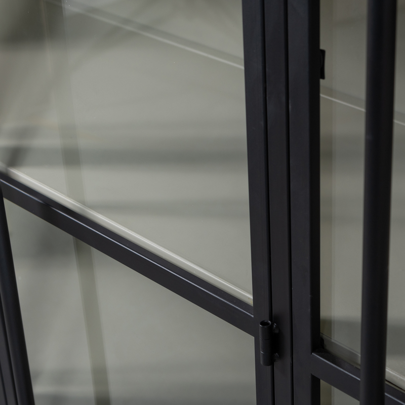 WOOOD Exhibit XL 3-Dörrars Vitrinskåp Metall Svart