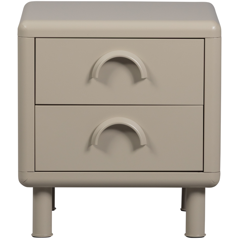 WOOOD Rune Sängbord/Lådhurts 2 Lådor Metall Sand