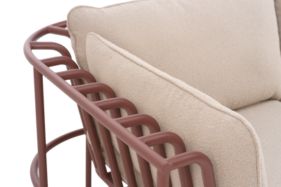 Brafab Collier Fåtölj Zin Röd / Teddy Beige