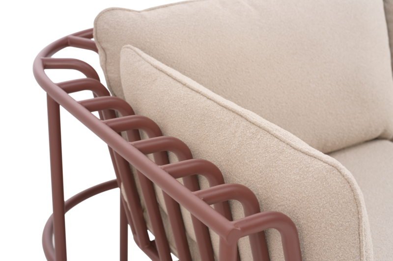 Brafab Collier Fåtölj Zin Röd / Teddy Beige