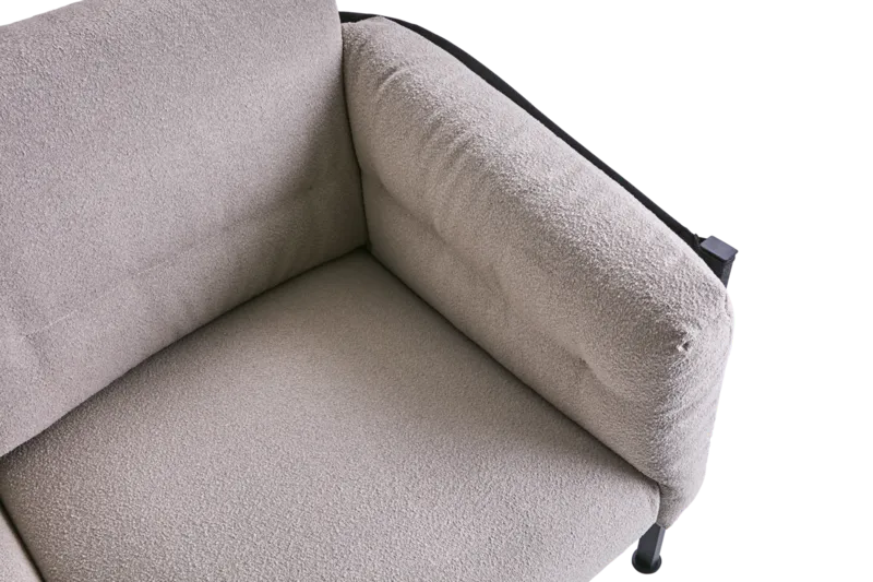 Brafab Delux Soffa Teddy Beige/Svart