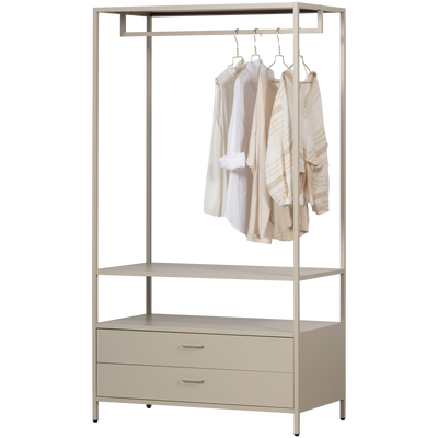 WOOOD Ferris Öppen Klädskåp 100 cm Metall Sand