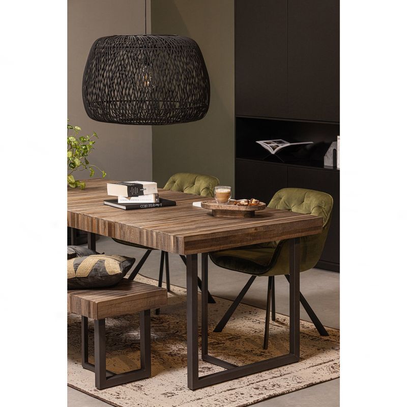 WOOOD FINCA Förvaringsskåp 110 cm Djup Svart