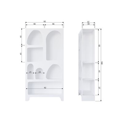 WOOOD CAZ Vitrinskåp Vit