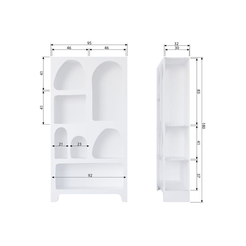 WOOOD CAZ Vitrinskåp Vit