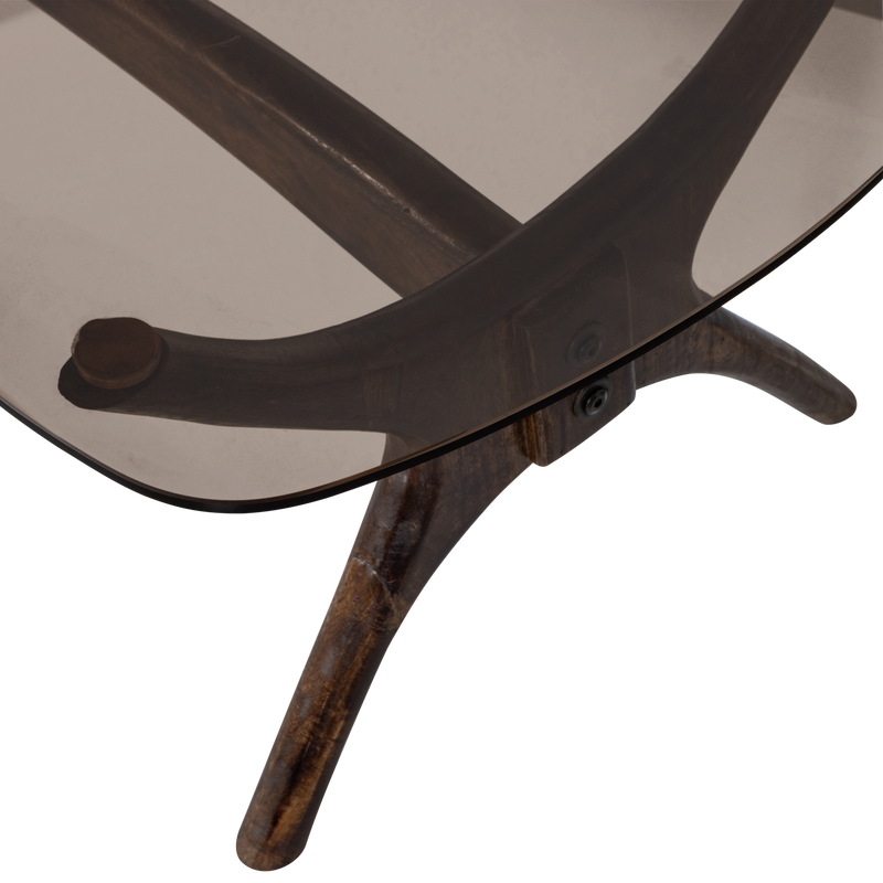 WOOOD Flash Soffbord i Mangoträ och Glas