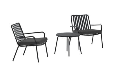 Venture Home Mykonos Lounge Set Svart