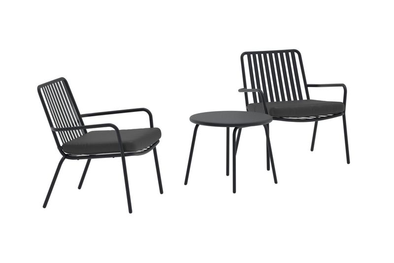 Venture Home Mykonos Lounge Set Svart