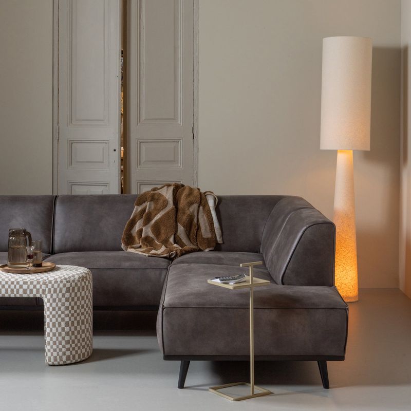 WOOOD Jacob Klädd Bänk i Schackrutigt Mönster Sand