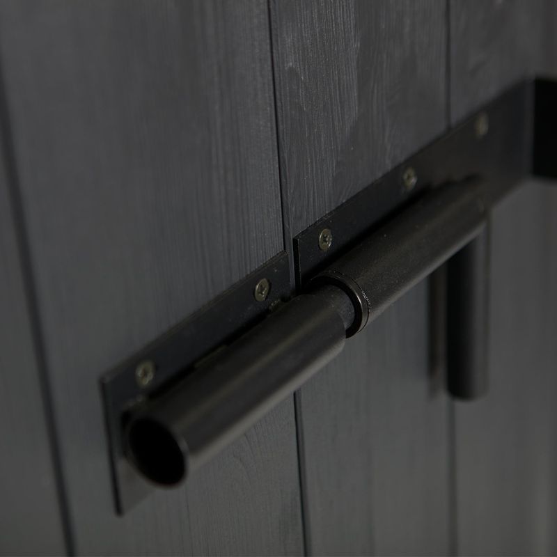 WOOOD BRUUT 2-dörrars Skåp Borstad Furu Svart