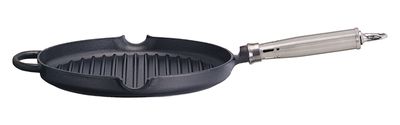 Ronneby Bruk, Grillpanna Gjutjärn 28 cm Hällpipar & Rostfritt Handtag