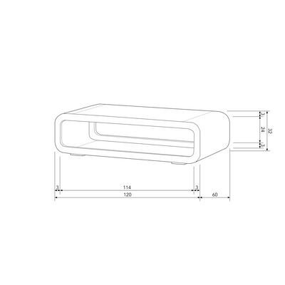 WOOOD Kin Soffbord i Acaciahout Natur