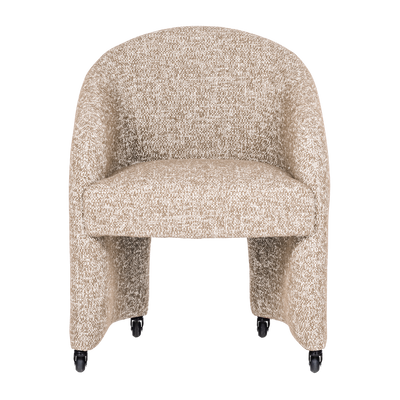 WOOOD Cordo Matstol med Hjul i Naturlig Melange