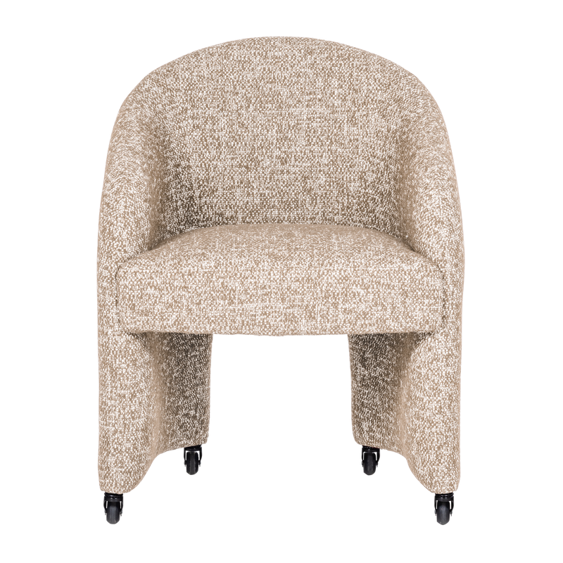 WOOOD Cordo Matstol med Hjul i Naturlig Melange