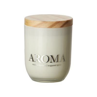 Affari of Sweden AROMA Doftljus S Rose, gardenia & bergamot, Brun/vit