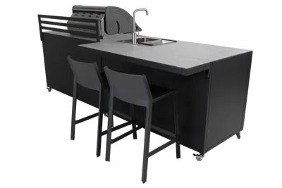 Brafab Fornax Stor Utekök Svart/Teak