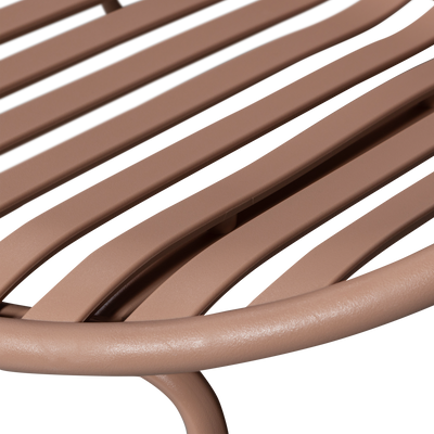 WOOOD Bruce Trädgårdsfåtölj med Fotpall - Laxrosa