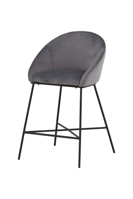 Venture Home Velvet Barstol i Grå Sammet