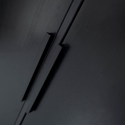 WOOOD Adam 2-dörrars Skåp i Svart Furu