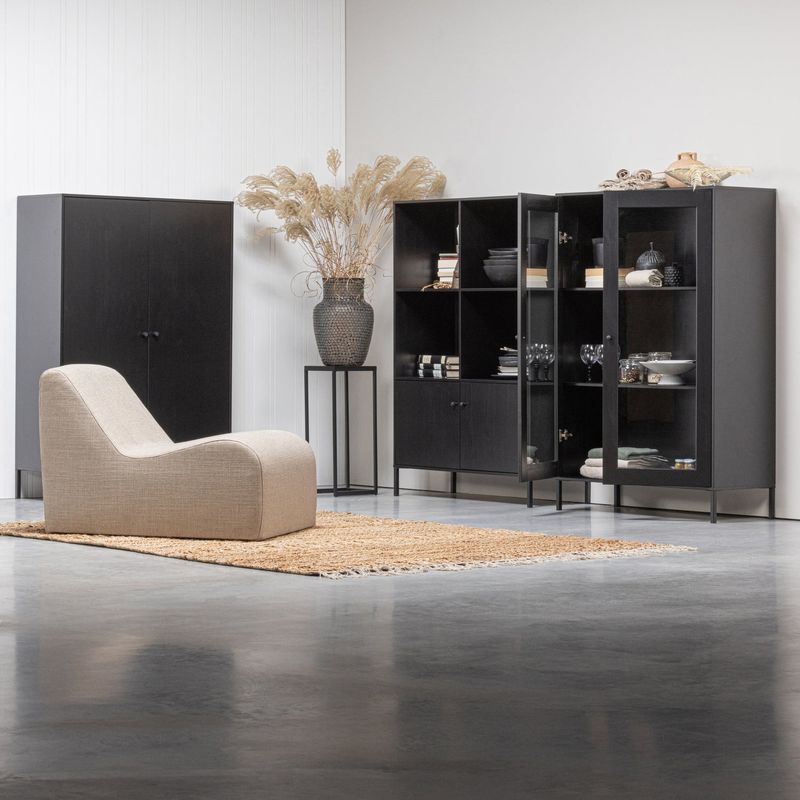 WOOOD XAM Vitrinskåp Grenen Svart