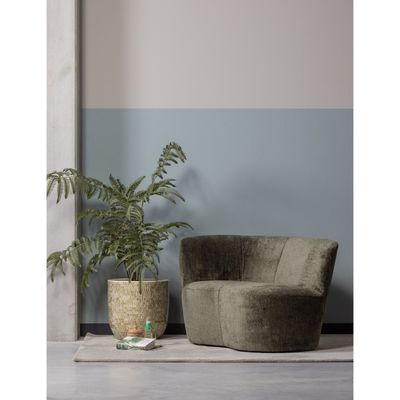 WOOOD STONE SMALL SOFFA VÄNSTER varmgrön [fsc]