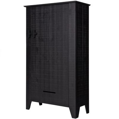 WOOOD Gijs Bondeskåp Svart Besågat Grenen [FSC]