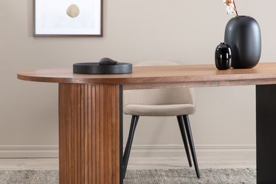 Venture Home Bianca Ovalt Matbord 200 x 90 Valnöt