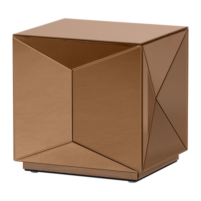 WOOOD Glintz Sidobord Trä och Spegelglas Brun