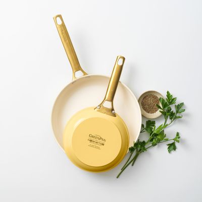 GreenPan Padova stekpanneset 2 delar, gul (20 + 26 cm)