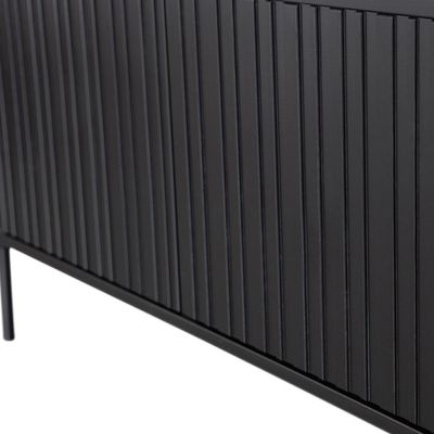 WOOOD NEW GRAVURE TV-Bänk 150 cm i Svart Furu