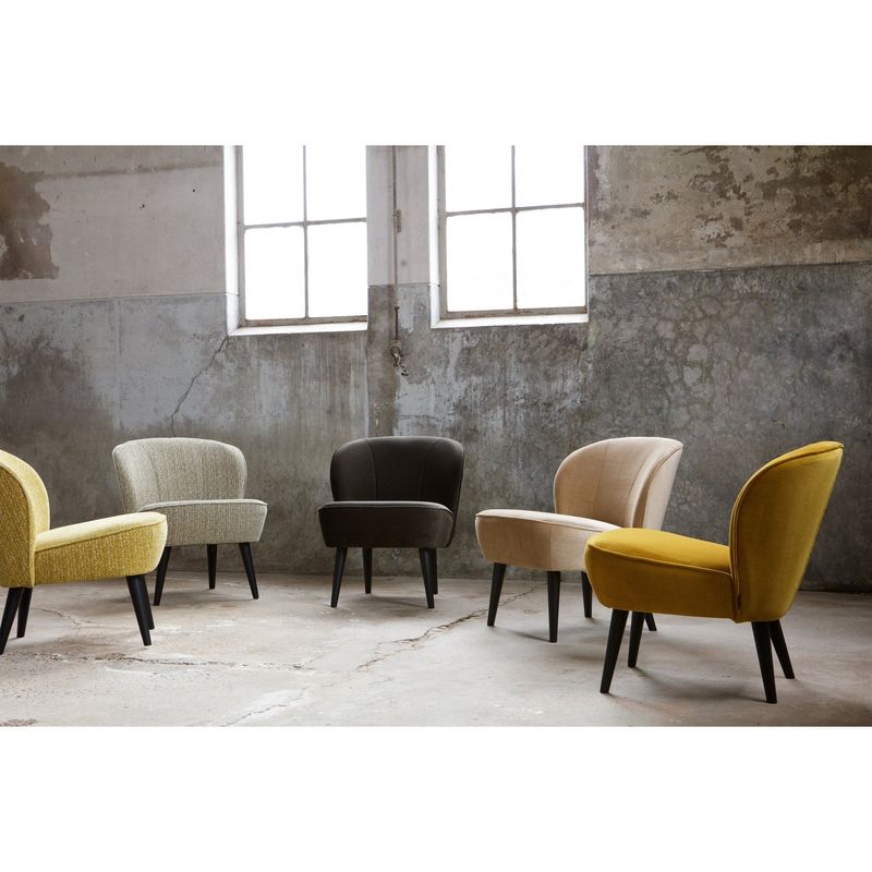 WOOOD Sara Fåtölj i Sammet, Antikrosa