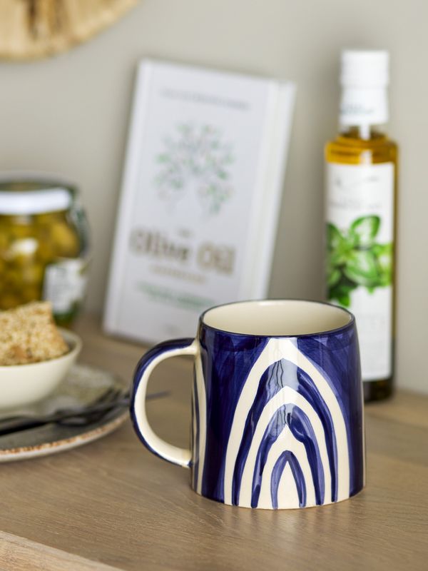 Bloomingville Shama Mugg, Blå, Stengods - 6-pack