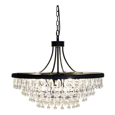 Chiq Antique Versailles Ljuskrona med droppformade glasprismor