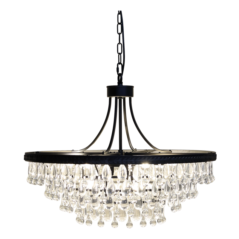 Chiq Antique Versailles Ljuskrona med droppformade glasprismor