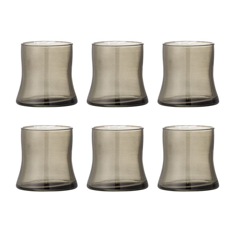 Bloomingville Florentine Dricksglas, Multipack, Grå, Recycled Glas