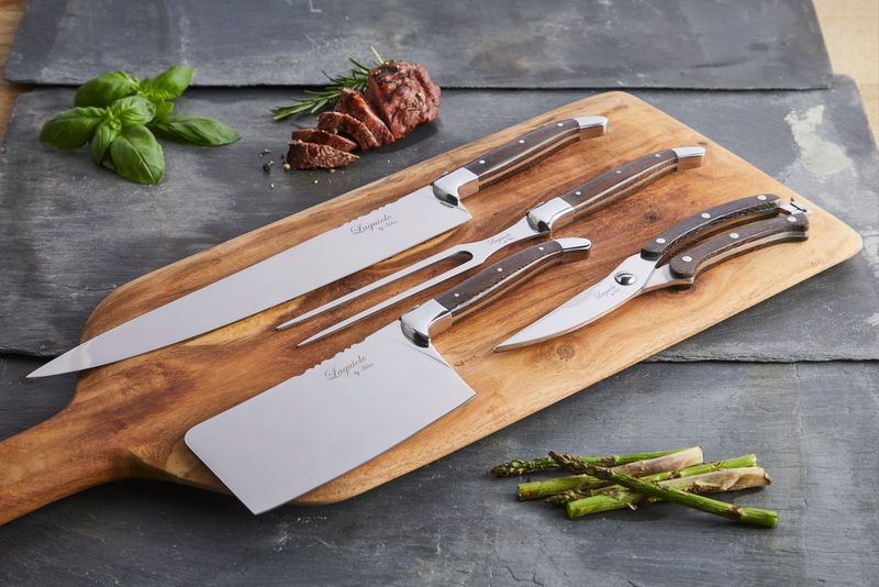 Laguiole By Hâws kockset med 4 delar, handtag i wengéträ