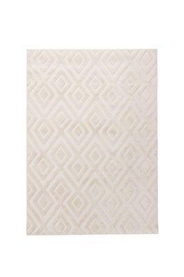 Venture Home Pia Matta - Vit med Zick-Zack Mönster