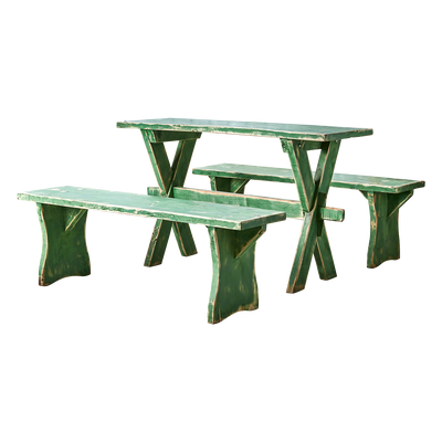 Affari of Sweden ENOK Bänk, Grön 164x50x55 cm