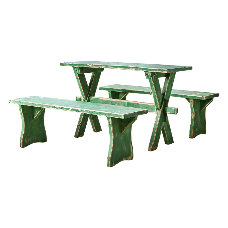 Affari of Sweden ENOK Bänk, Grön 164x50x55 cm