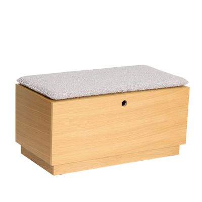 Hübsch Alcove Bänk Ljusgrå 90x47xh45cm