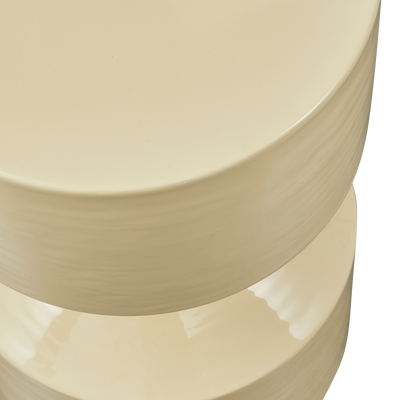 WOOOD HIDDE Sidobord Metall Gul