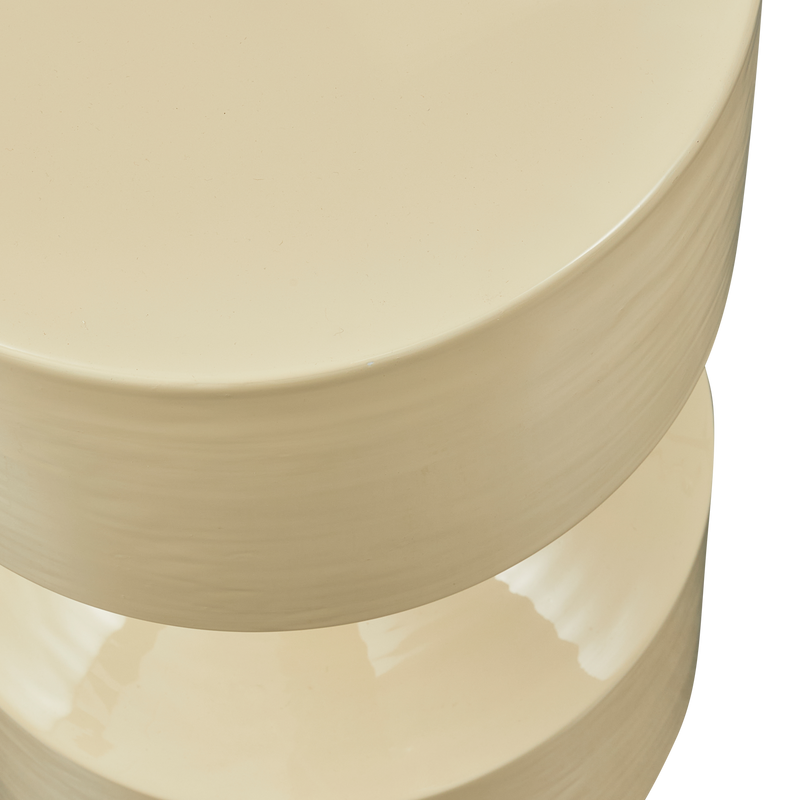 WOOOD HIDDE Sidobord Metall Gul